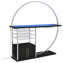  Coaster Furniture Risley 182799 2-door Circular LED Home Bar Cabinet - Dark Charcoal IMAGE 14