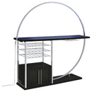  Coaster Furniture Risley 182799 2-door Circular LED Home Bar Cabinet - Dark Charcoal IMAGE 16