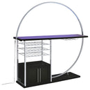  Coaster Furniture Risley 182799 2-door Circular LED Home Bar Cabinet - Dark Charcoal IMAGE 17