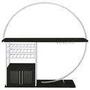  Coaster Furniture Risley 182799 2-door Circular LED Home Bar Cabinet - Dark Charcoal IMAGE 4