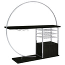  Coaster Furniture Risley 182799 2-door Circular LED Home Bar Cabinet - Dark Charcoal IMAGE 5