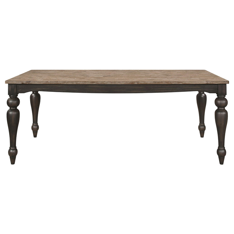  Coaster Furniture Bridget 108221 Rectangular 79-inch Dining Table - Brown Brushed IMAGE 3