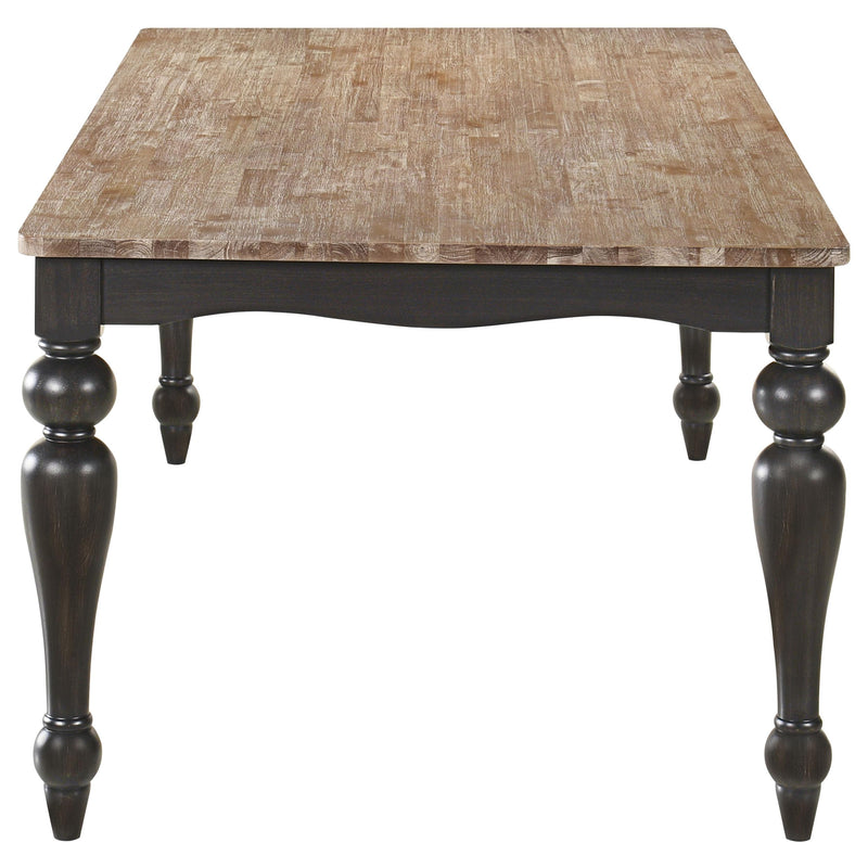  Coaster Furniture Bridget 108221 Rectangular 79-inch Dining Table - Brown Brushed IMAGE 4