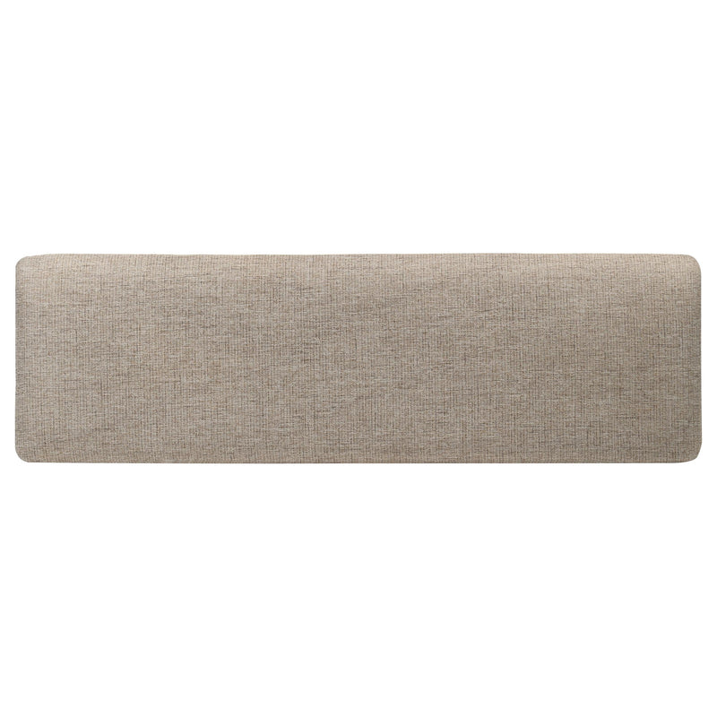 Coaster Furniture Bridget 108223 Fabric Upholstered Dining Bench - Stone and Charcoal IMAGE 5