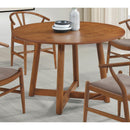  Coaster Furniture Dinah 108471 Round 47-inch Solid Wood Dining Table - Walnut IMAGE 2