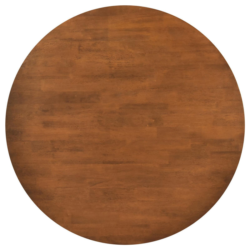  Coaster Furniture Dinah 108471 Round 47-inch Solid Wood Dining Table - Walnut IMAGE 4