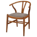  Coaster Furniture Dinah 108472 Wood Wishbone Dining Side Chair - Walnut IMAGE 4