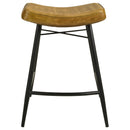  Coaster Furniture Bayu 109248 Leather Upholstered Counter Stool - Camel IMAGE 2