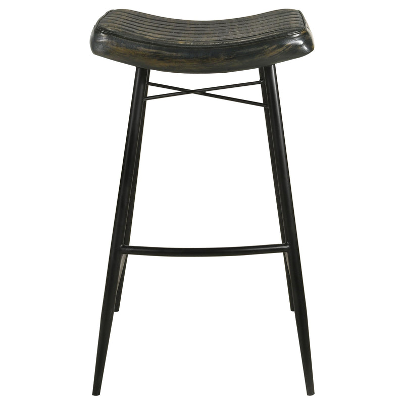  Coaster Furniture Bayu 109259 Leather Upholstered Bar Stool - Espresso IMAGE 3