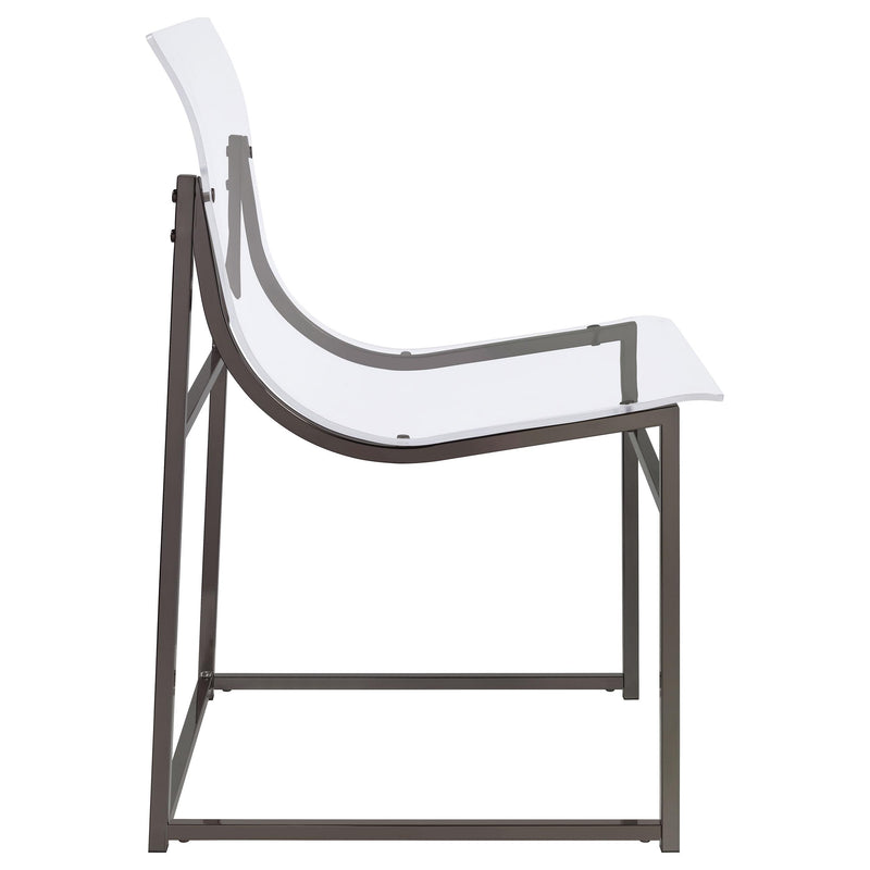  Coaster Furniture Adino 121142 Acrylic Dining Side Chair - Black Nickel IMAGE 9