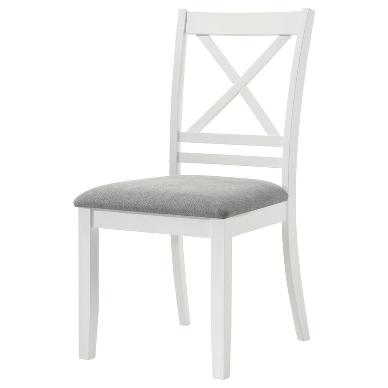  Coaster Furniture Hollis 122242 Cross Back Wood Dining Side Chair - White IMAGE 4