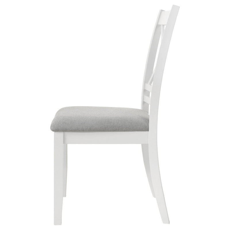  Coaster Furniture Hollis 122242 Cross Back Wood Dining Side Chair - White IMAGE 5