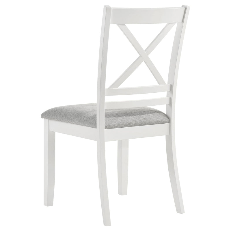  Coaster Furniture Hollis 122242 Cross Back Wood Dining Side Chair - White IMAGE 6