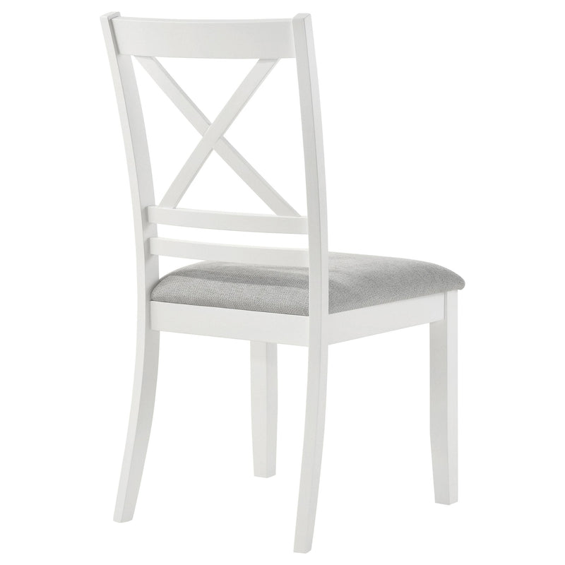  Coaster Furniture Hollis 122242 Cross Back Wood Dining Side Chair - White IMAGE 7