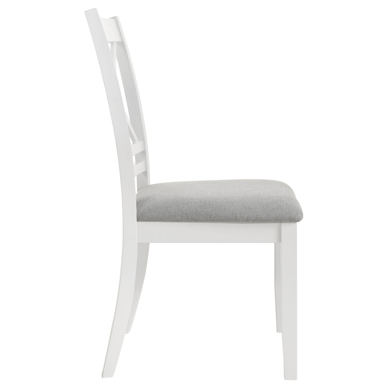 Coaster Furniture Hollis 122242 Cross Back Wood Dining Side Chair - White IMAGE 8