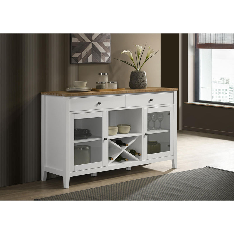  Coaster Furniture Hollis 122245 2-door Dining Sideboard Buffet Storage Cabinet - White IMAGE 2
