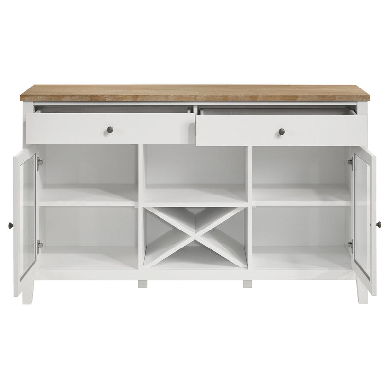  Coaster Furniture Hollis 122245 2-door Dining Sideboard Buffet Storage Cabinet - White IMAGE 4