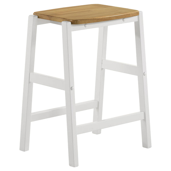  Coaster Furniture Edgeworth 122247 Backless Counter Stool - White IMAGE 1
