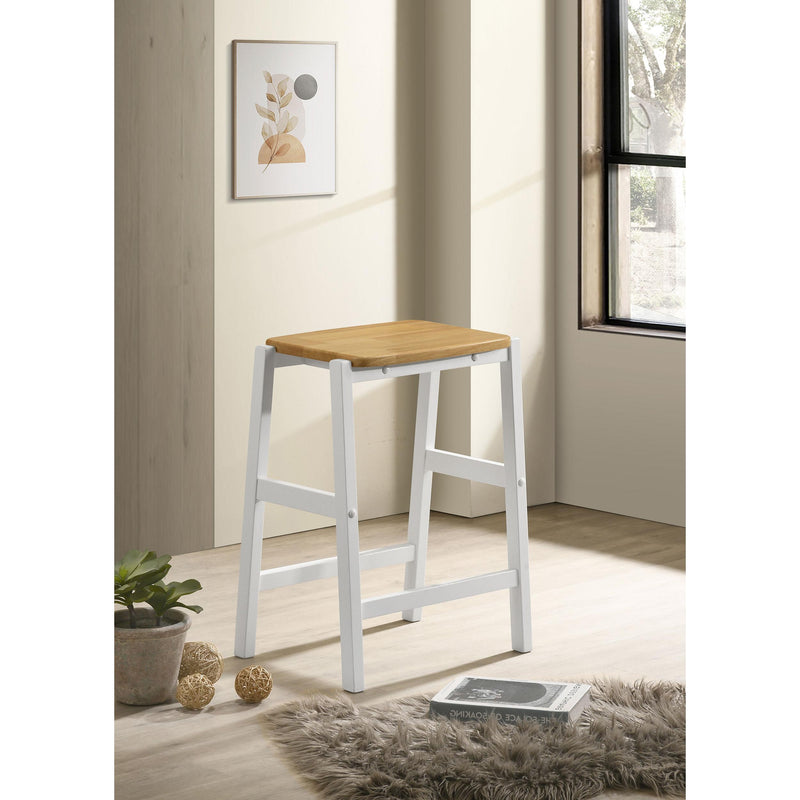  Coaster Furniture Edgeworth 122247 Backless Counter Stool - White IMAGE 2