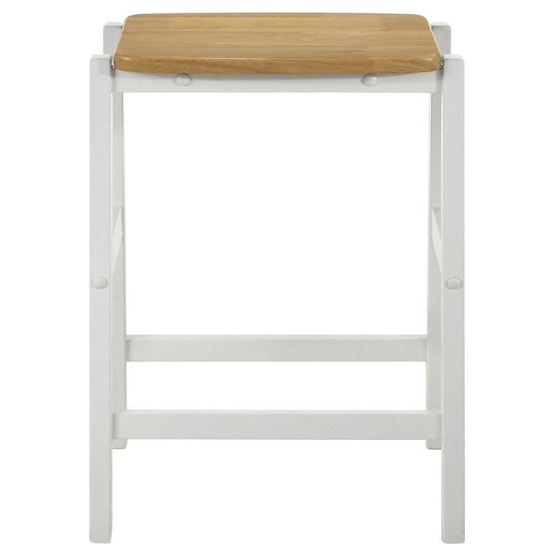  Coaster Furniture Edgeworth 122247 Backless Counter Stool - White IMAGE 3