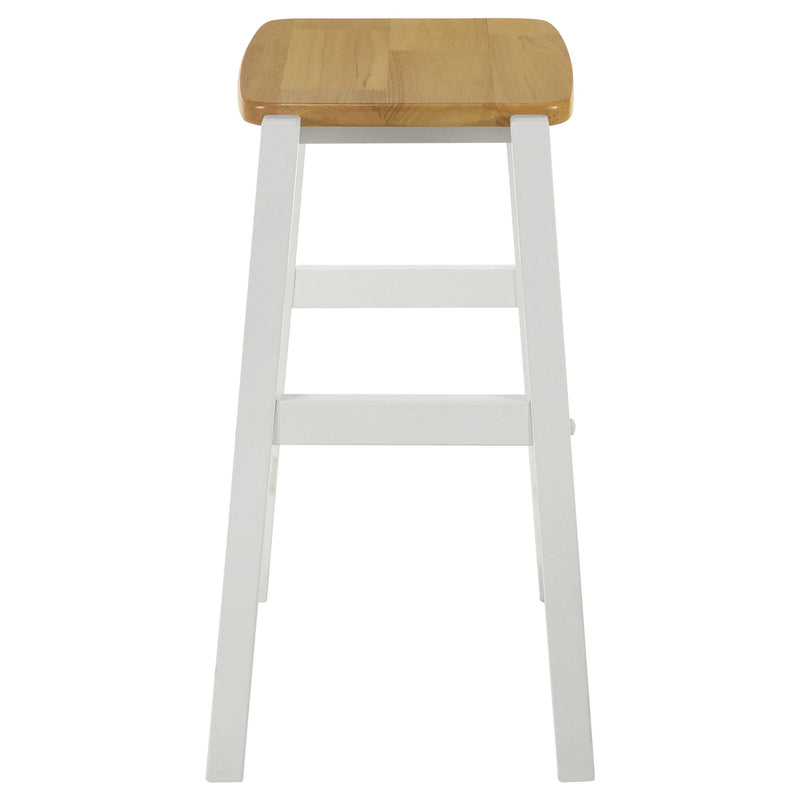  Coaster Furniture Edgeworth 122247 Backless Counter Stool - White IMAGE 4
