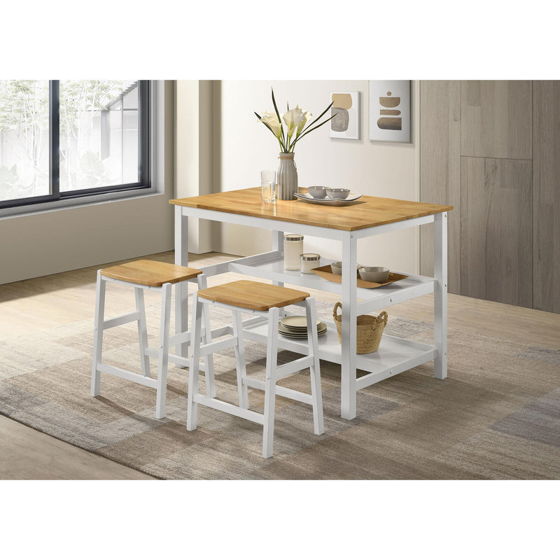  Coaster Furniture Edgeworth 122247 Backless Counter Stool - White IMAGE 6