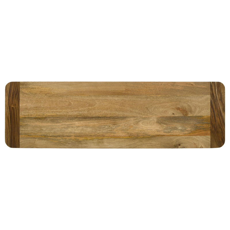  Coaster Furniture Maverick 123043 Wood Dining Bench - Natural Mango and Black IMAGE 5