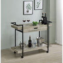  Coaster Furniture Ventura 181005 1-Drawer Engineered Wood Bar Cart - Grey Driftwood IMAGE 2
