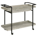  Coaster Furniture Ventura 181005 1-Drawer Engineered Wood Bar Cart - Grey Driftwood IMAGE 6