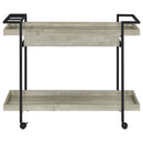  Coaster Furniture Ventura 181005 1-Drawer Engineered Wood Bar Cart - Grey Driftwood IMAGE 7
