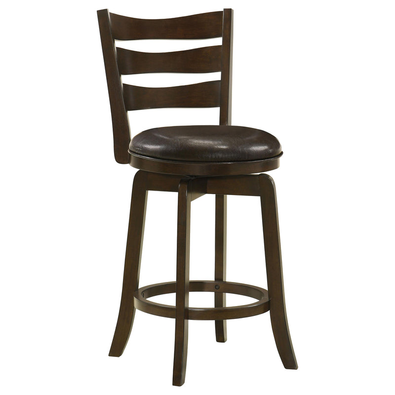  Coaster Furniture Murphy 181368 Wood Counter Height Swivel Bar Chair - Dark Brown IMAGE 1