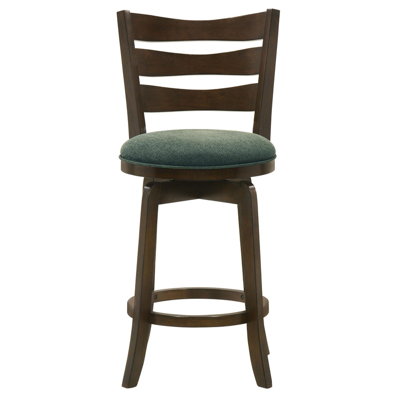  Coaster Furniture Murphy 181378 Wood Counter Height Swivel Bar Chair - Hunter Green IMAGE 3