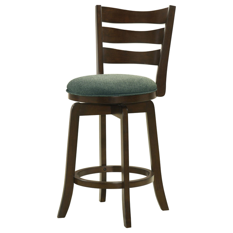  Coaster Furniture Murphy 181378 Wood Counter Height Swivel Bar Chair - Hunter Green IMAGE 4