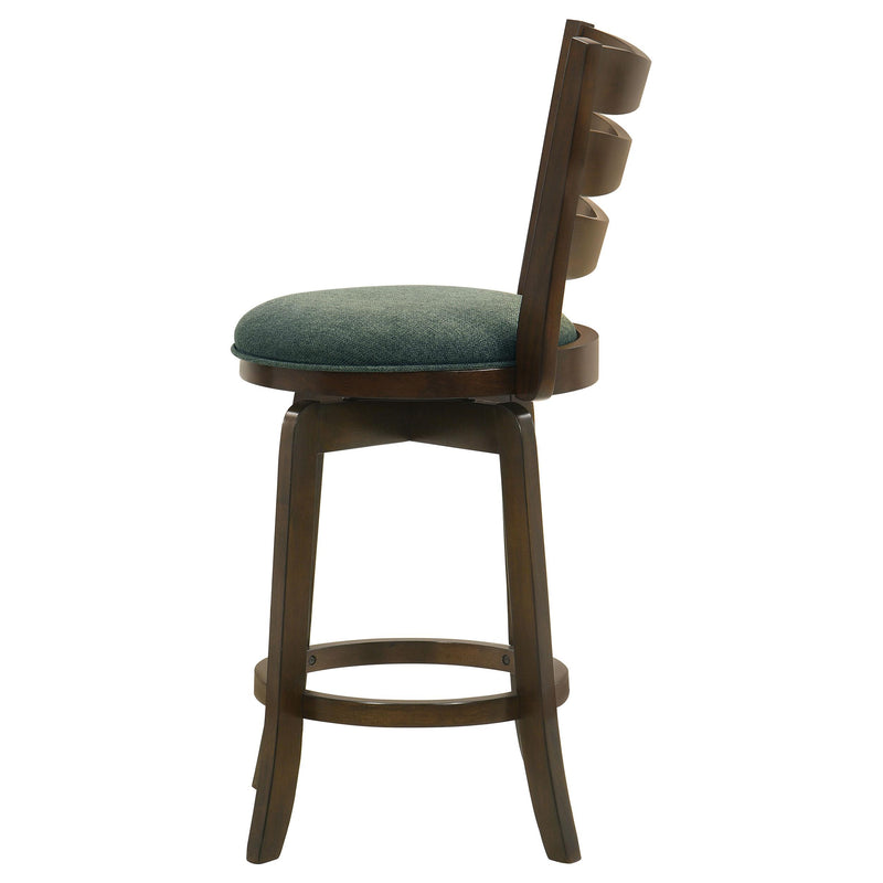  Coaster Furniture Murphy 181378 Wood Counter Height Swivel Bar Chair - Hunter Green IMAGE 5