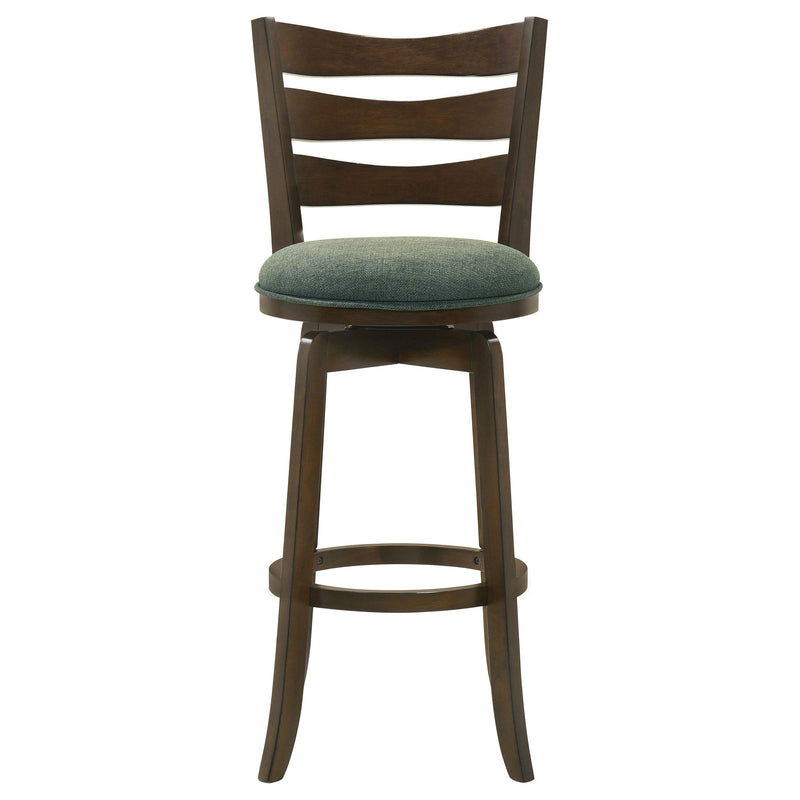  Coaster Furniture Murphy 181379 Wood Pub Height Swivel Bar Chair - Hunter Green IMAGE 3