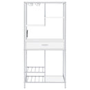  Coaster Furniture Figueroa 182034 5-shelf LED Wine Storage Bar Cabinet - White High Gloss IMAGE 5