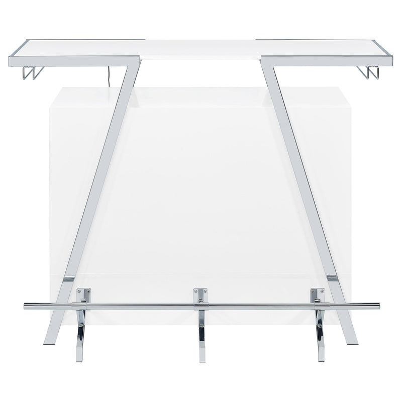  Coaster Furniture Araceli 182355 Freestanding LED Home Bar Cabinet - White High Gloss IMAGE 11