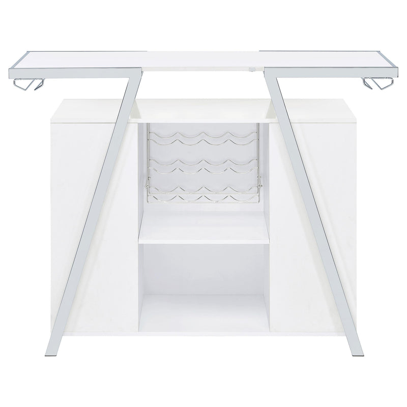  Coaster Furniture Araceli 182355 Freestanding LED Home Bar Cabinet - White High Gloss IMAGE 14