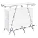  Coaster Furniture Araceli 182355 Freestanding LED Home Bar Cabinet - White High Gloss IMAGE 1