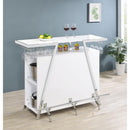  Coaster Furniture Araceli 182355 Freestanding LED Home Bar Cabinet - White High Gloss IMAGE 2