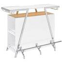  Coaster Furniture Araceli 182355 Freestanding LED Home Bar Cabinet - White High Gloss IMAGE 5