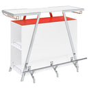  Coaster Furniture Araceli 182355 Freestanding LED Home Bar Cabinet - White High Gloss IMAGE 6