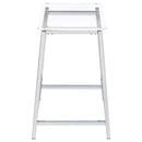  Coaster Furniture Jovani 182358 Acrylic Backless Counter Stool - Chrome IMAGE 4