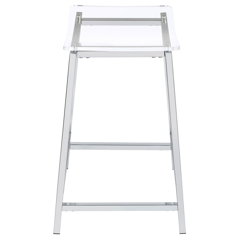  Coaster Furniture Jovani 182358 Acrylic Backless Counter Stool - Chrome IMAGE 4