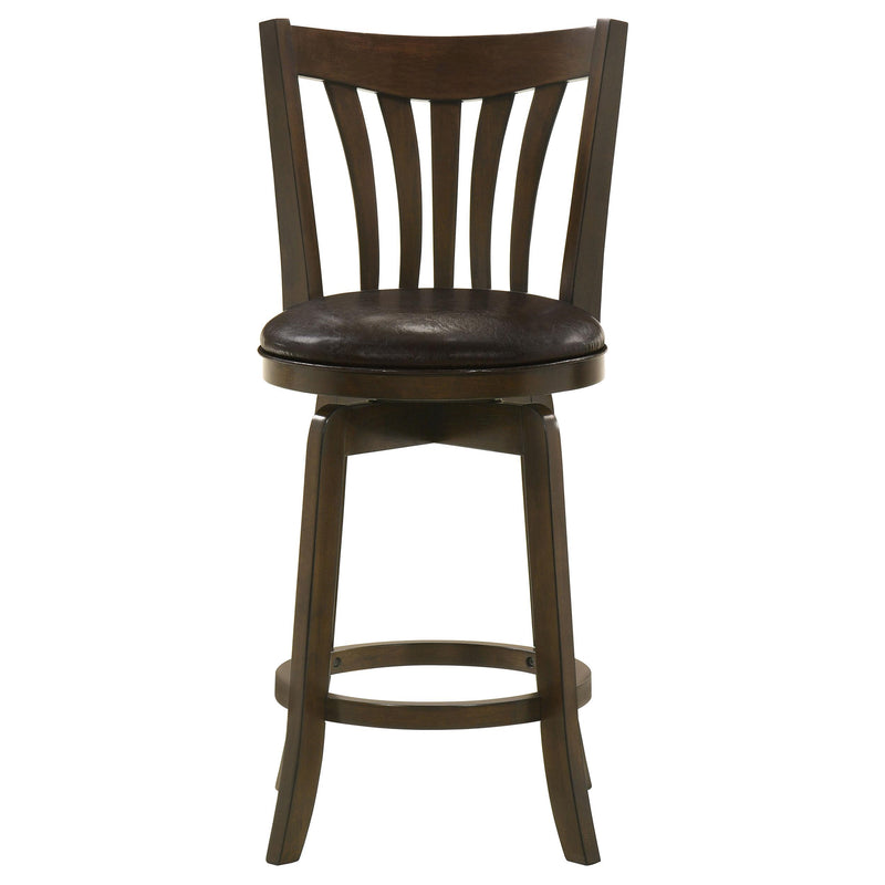  Coaster Furniture Lambert 182508 Wood Counter Height Swivel Bar Chair - Dark Cherry IMAGE 3