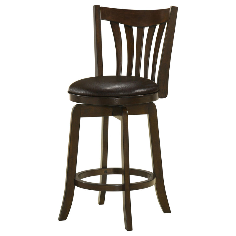  Coaster Furniture Lambert 182508 Wood Counter Height Swivel Bar Chair - Dark Cherry IMAGE 4