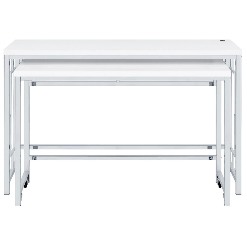  Coaster Furniture Jackson 182714 4-piece Multipurpose Counter Height Table Set - White IMAGE 5