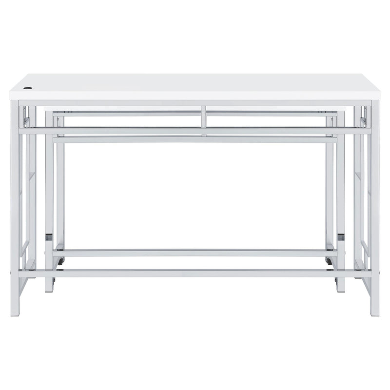  Coaster Furniture Jackson 182714 4-piece Multipurpose Counter Height Table Set - White IMAGE 8