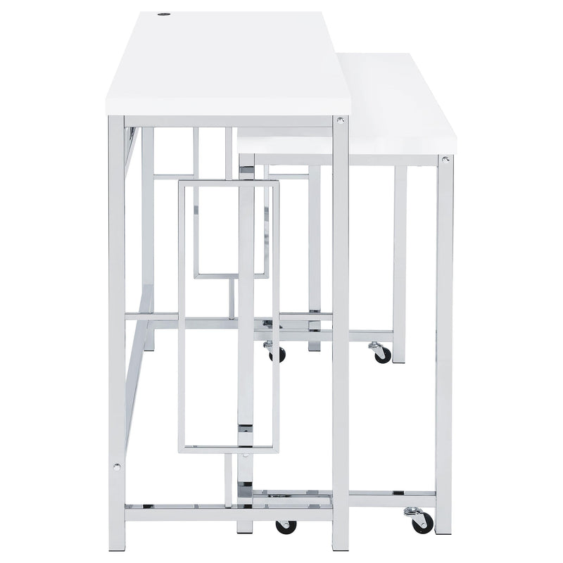  Coaster Furniture Jackson 182714 4-piece Multipurpose Counter Height Table Set - White IMAGE 9