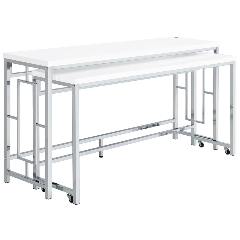  Coaster Furniture Jackson 182715 5-piece Multipurpose Counter Height Table Set - White IMAGE 3
